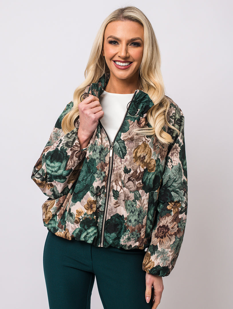 Floral Jacket - Teal - One Size