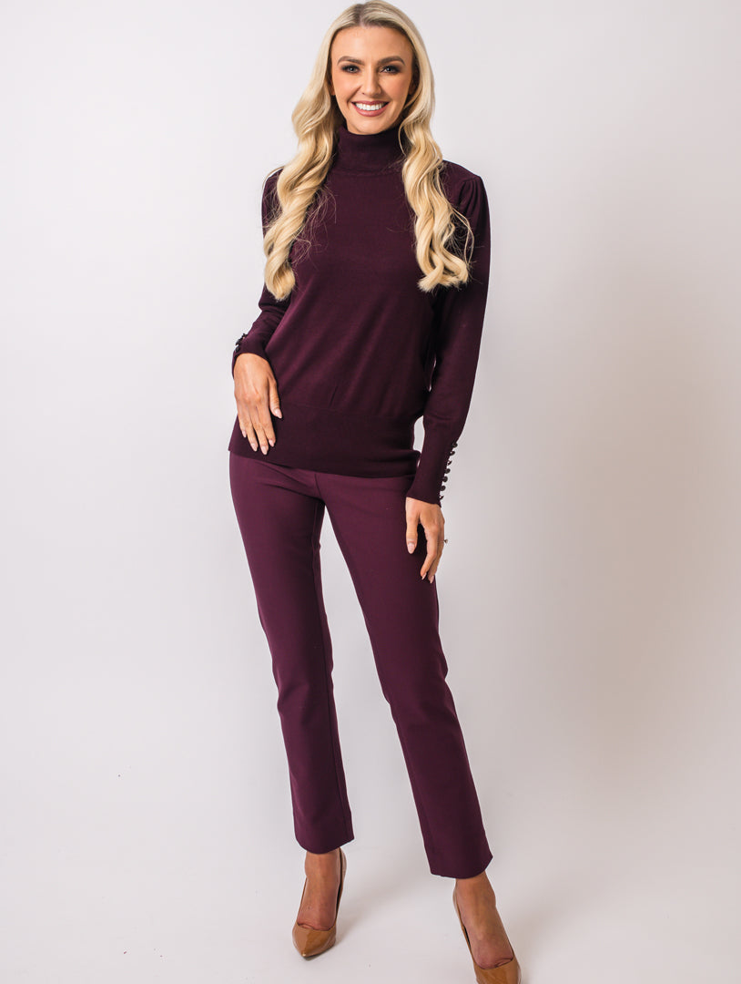 Luxury Polo neck - Wine