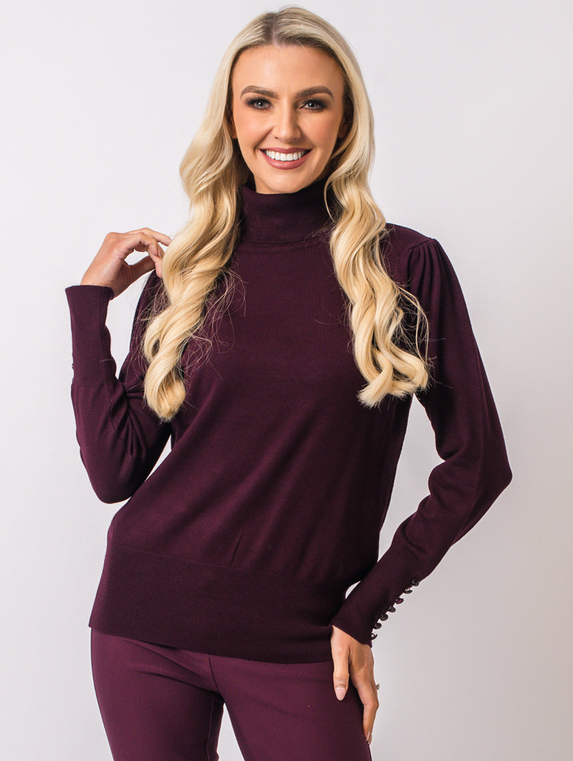 Luxury Polo neck - Wine
