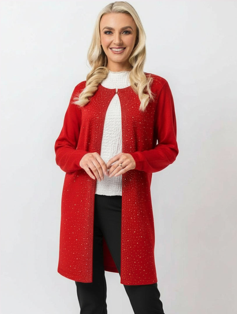 Diamonte Cardigan - Red Multi