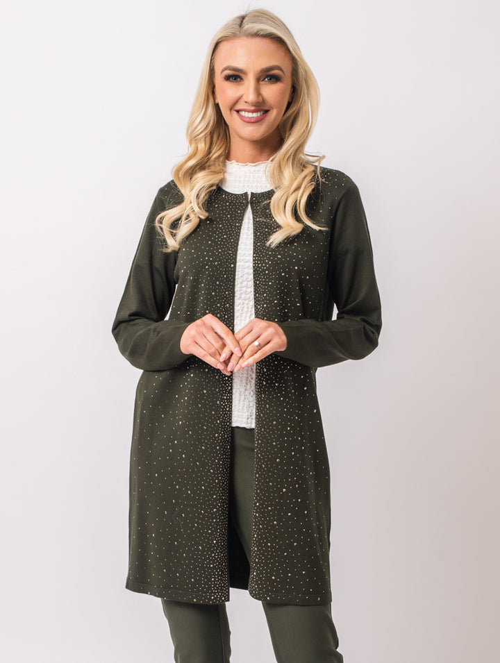 Diamonte Cardigan - Olive
