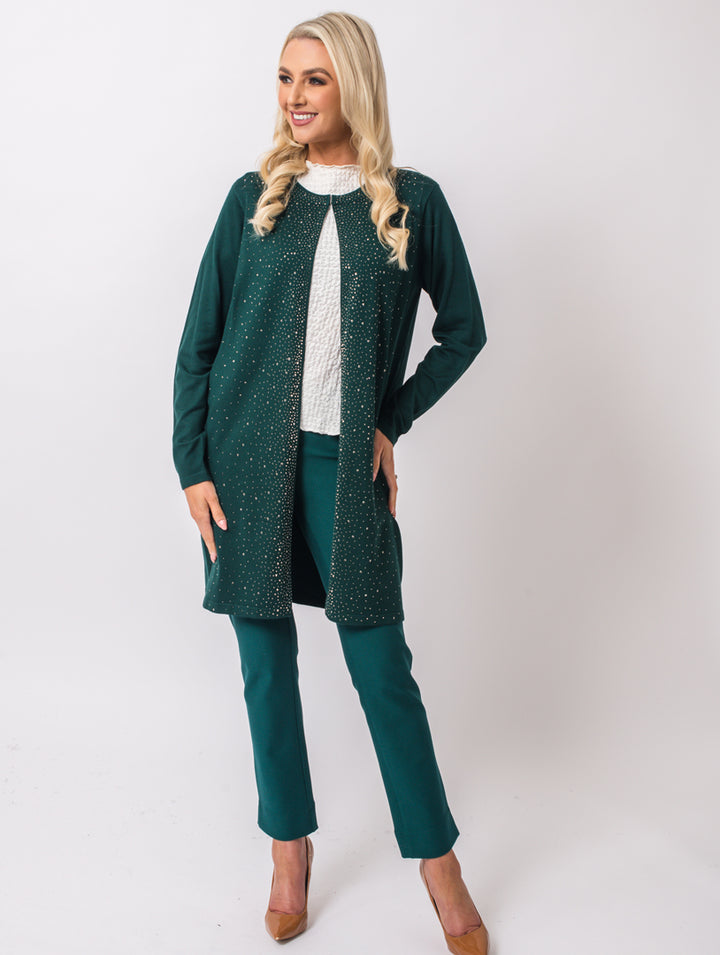 Diamonte Cardigan - Teal