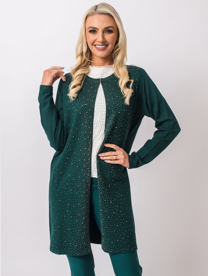 Diamonte Cardigan - Teal