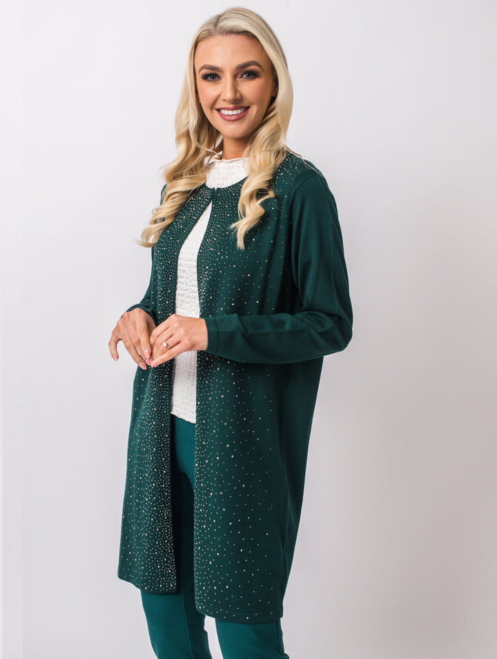 Diamonte Cardigan - Teal