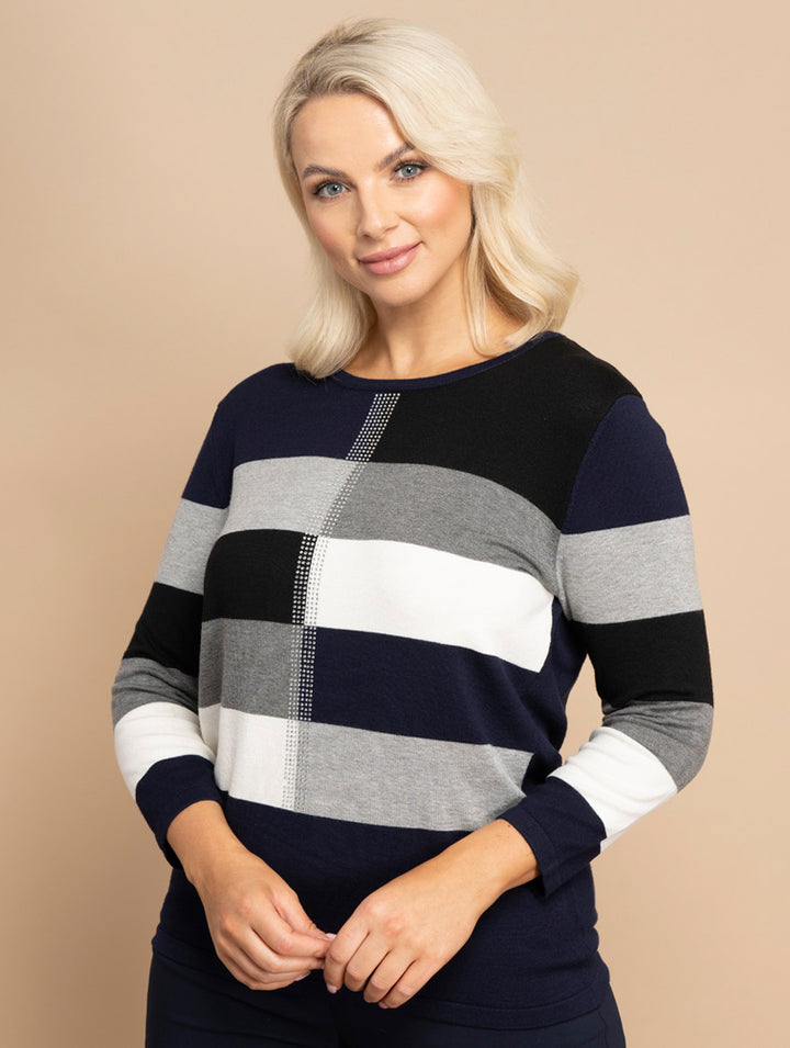 Luxury Knitwear - Navy/Grey