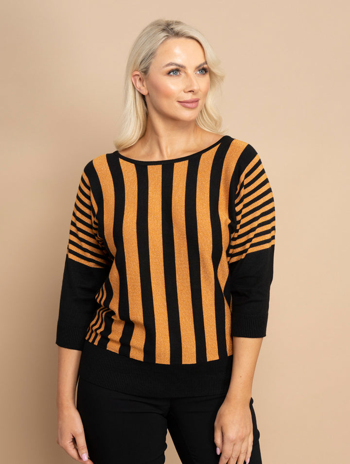 Stripe Knitwear - Gold/Black