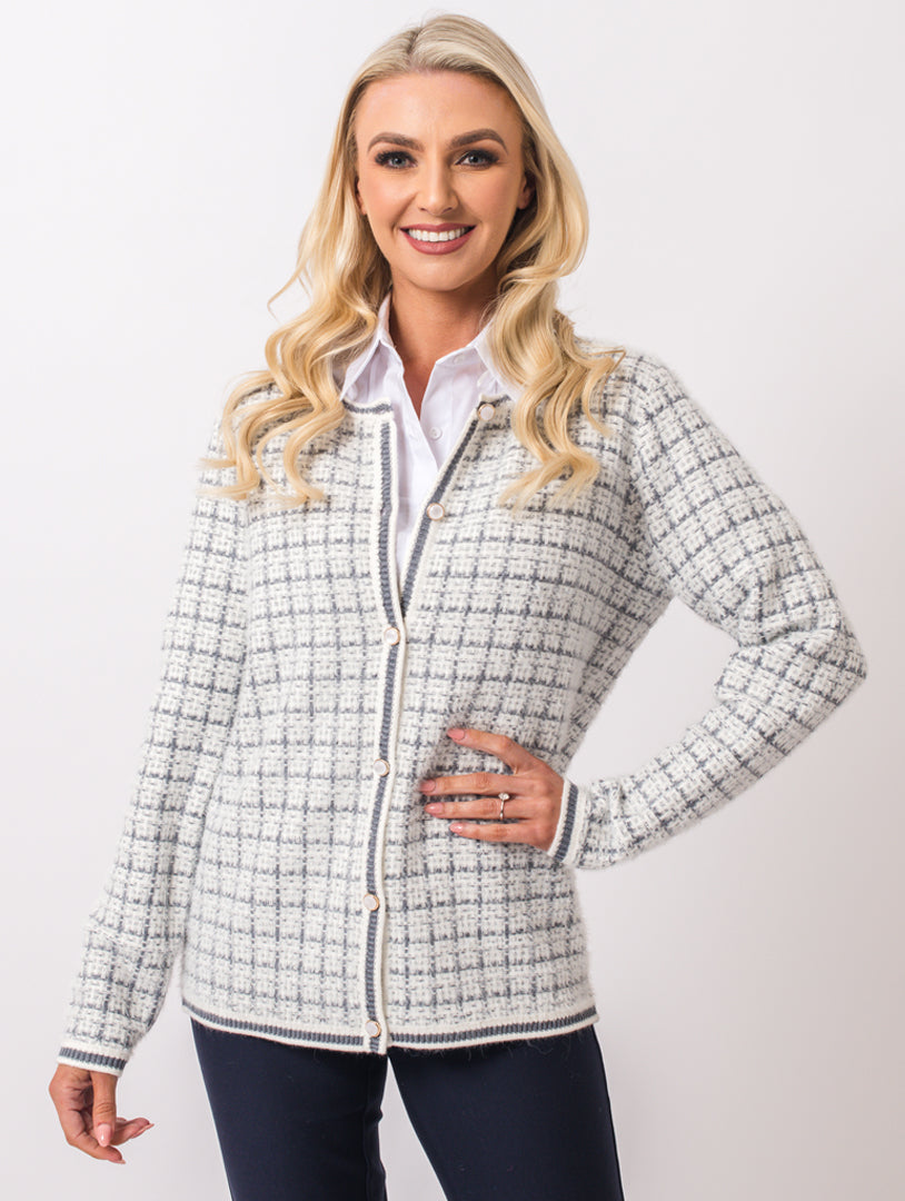 Luxury Cardigan - Ivory Multi