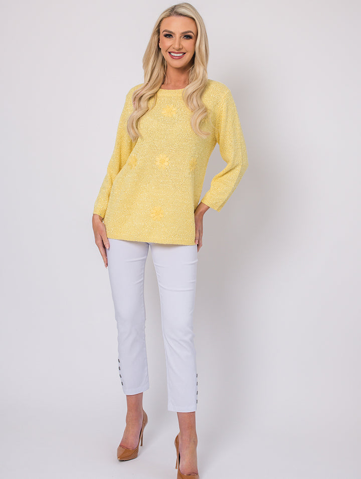 Embroidery Knit - Lemon