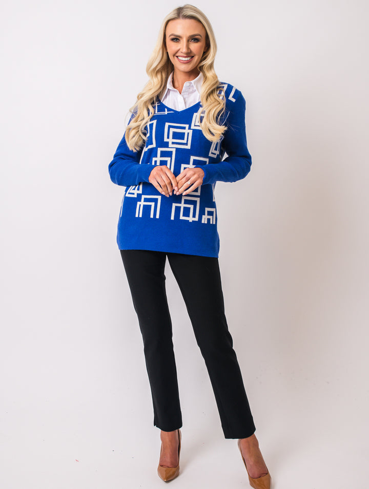 Squares Knit - Royal