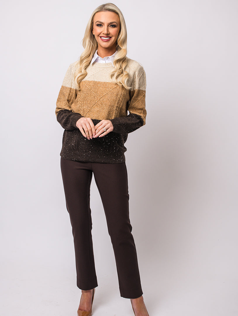 Diamonte Knit - Chocolate Multi