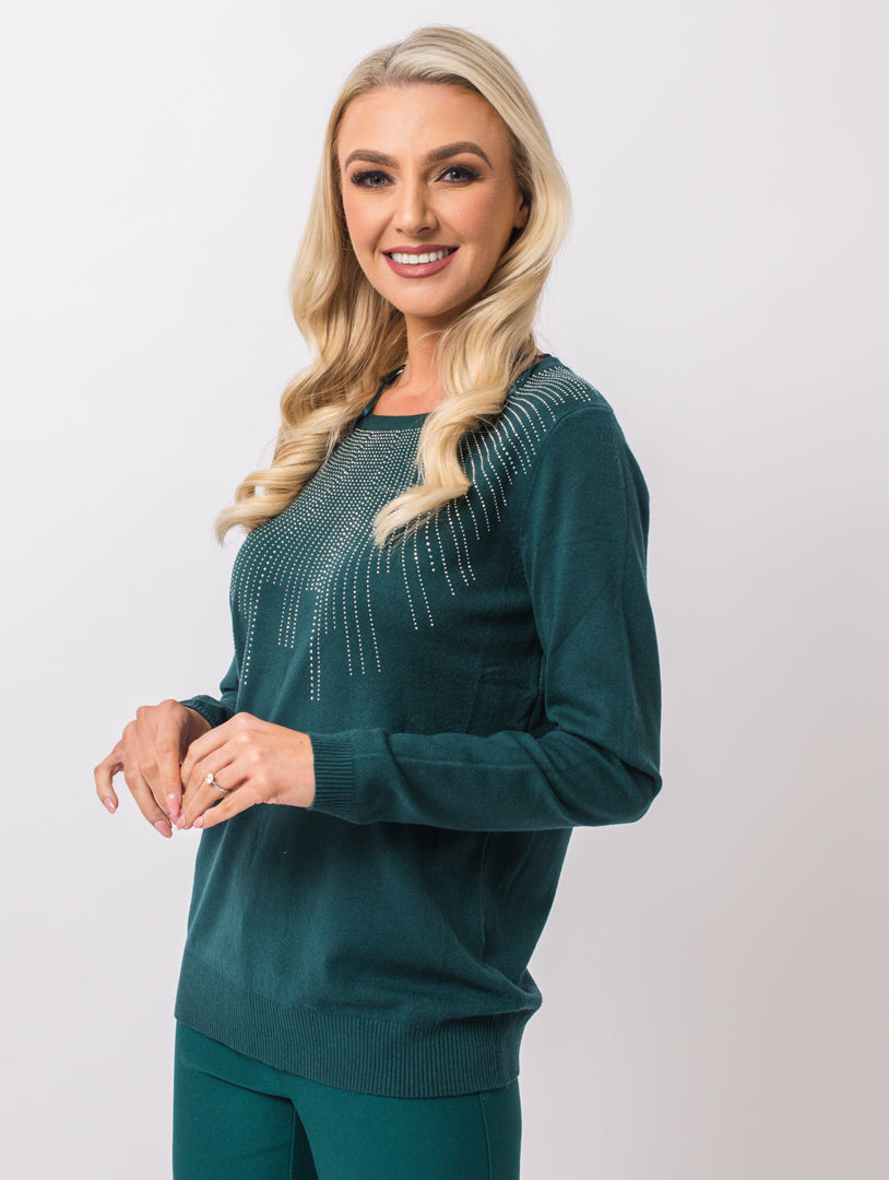 Diamonte Knit - Teal