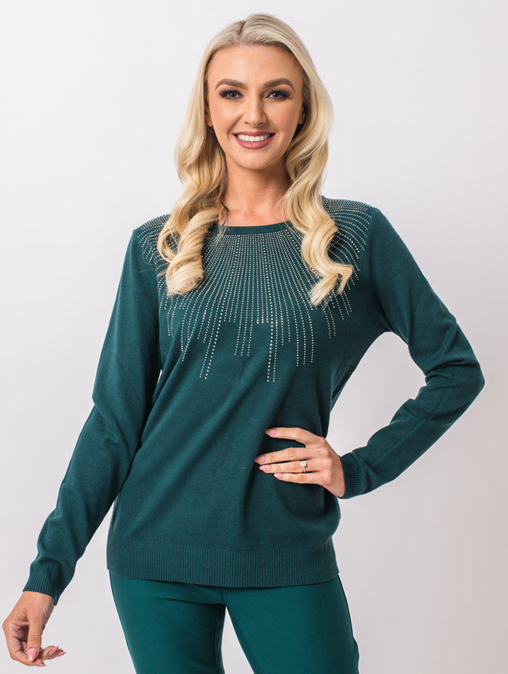 Diamonte Knit - Teal