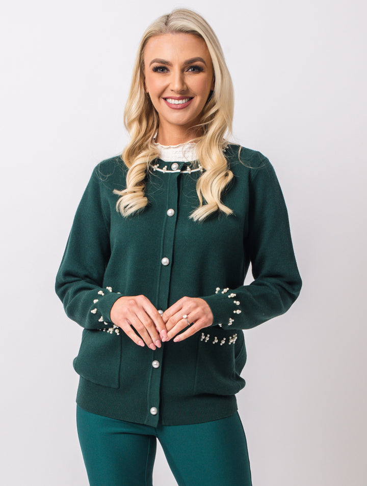 Pearl Cardigan - Teal