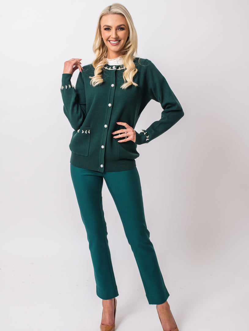 Pearl Cardigan - Teal