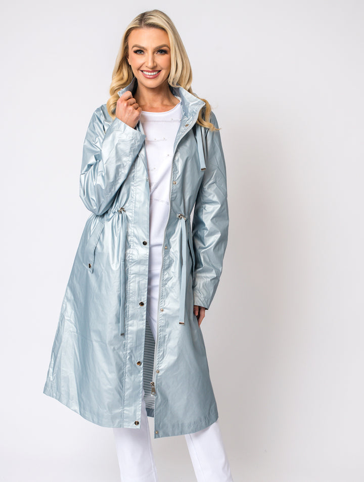 Longline Coat - Silver