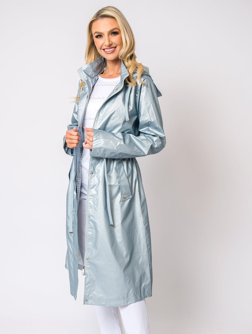 Longline Coat - Silver