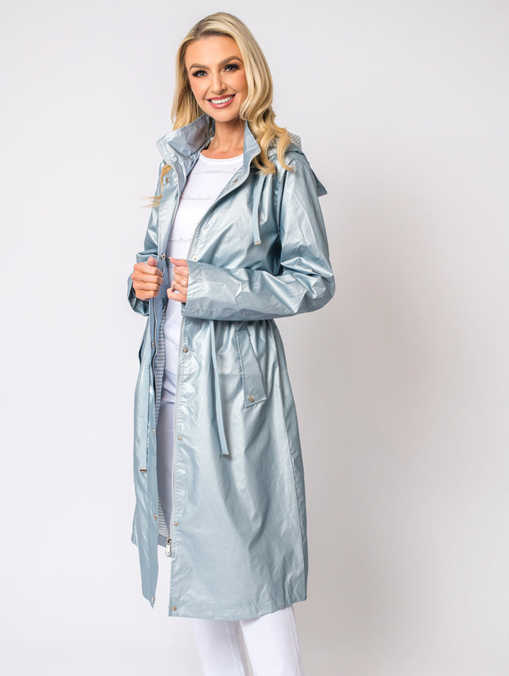 Longline Coat - Silver