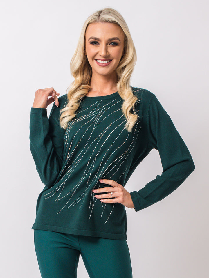 Diamonte Jumper - Teal