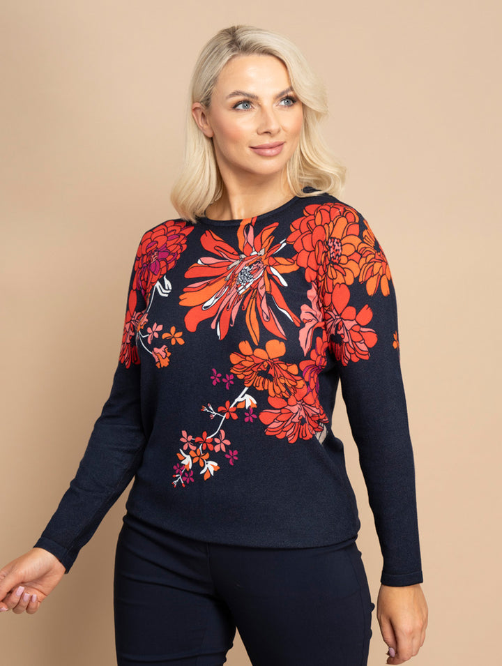 Flower Knitwear - Orange Multi