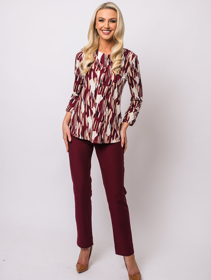 5 Button Top - Berry