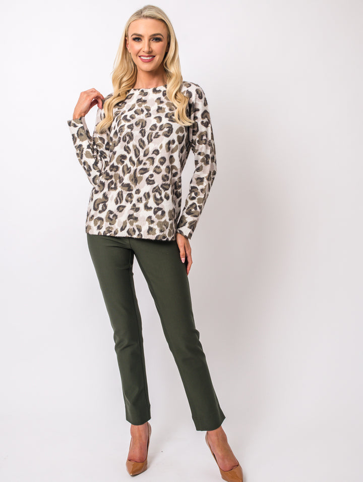 Printed Knit - Khaki Multi