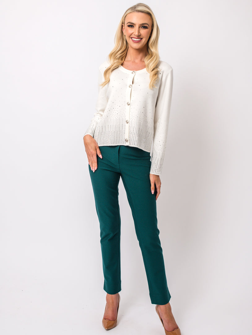 Diamonte Cardigan - Ivory