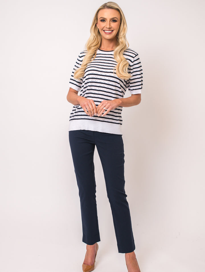 Stripe Top - Navy Multi