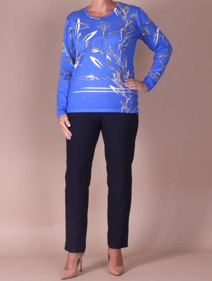 Diamonte Knit - Blue