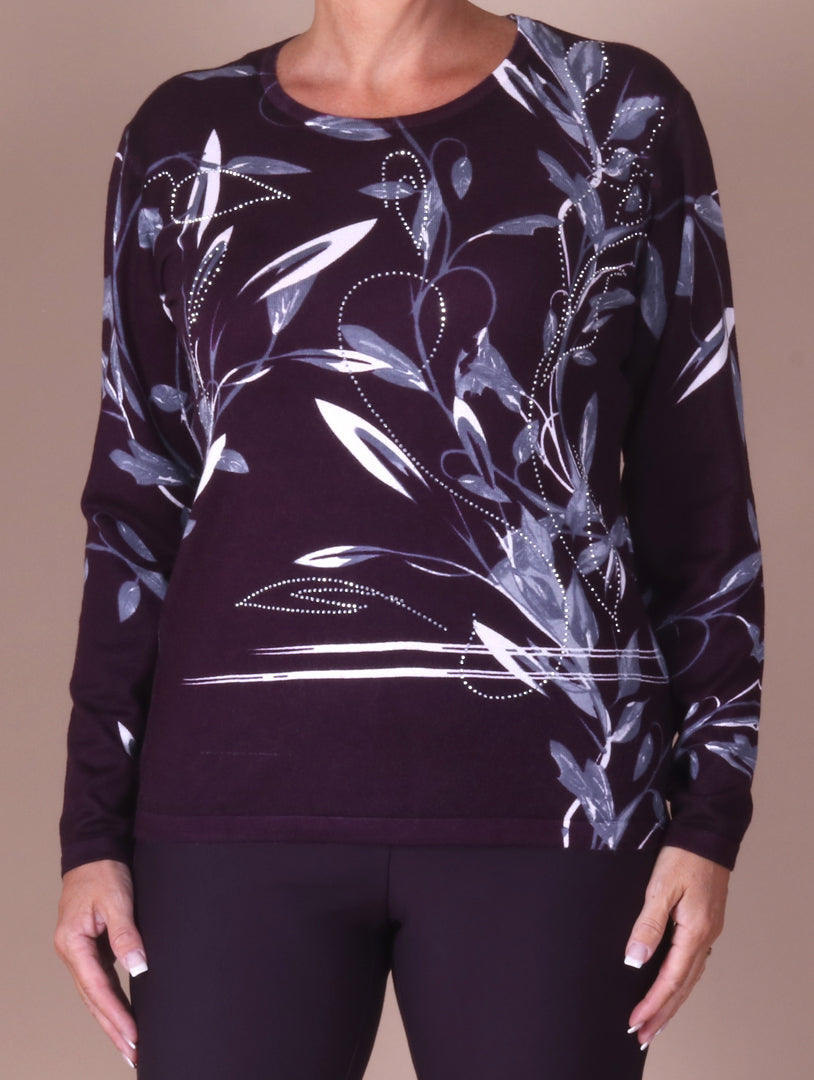 Diamonte Knit - Plum