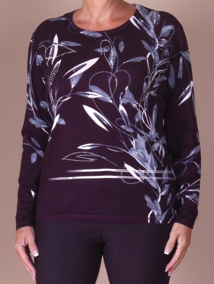 Diamonte Knit - Plum