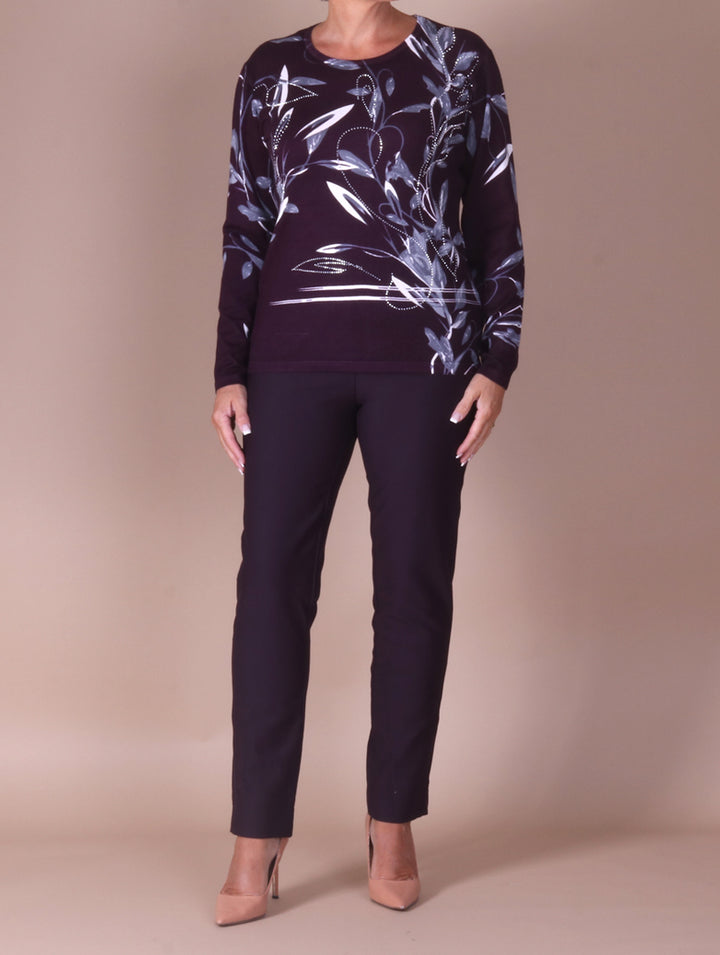 Diamonte Knit - Plum