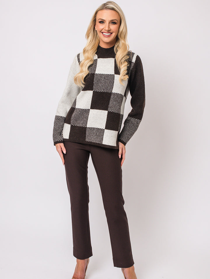 Squares Knit - Chocolate Multi