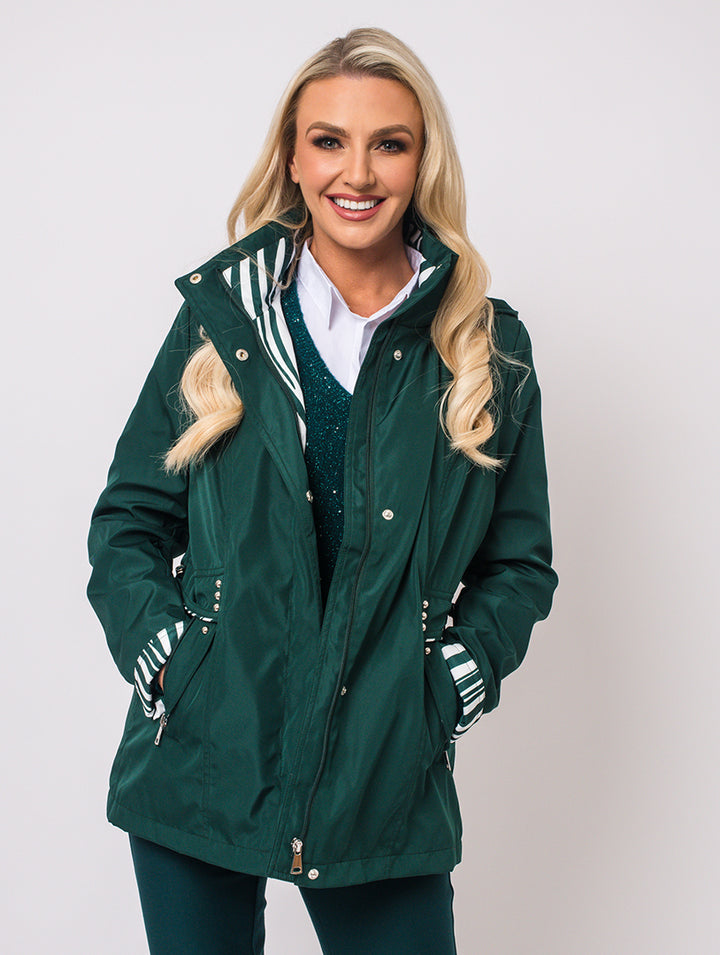Detachable Hood Jacket - Pine