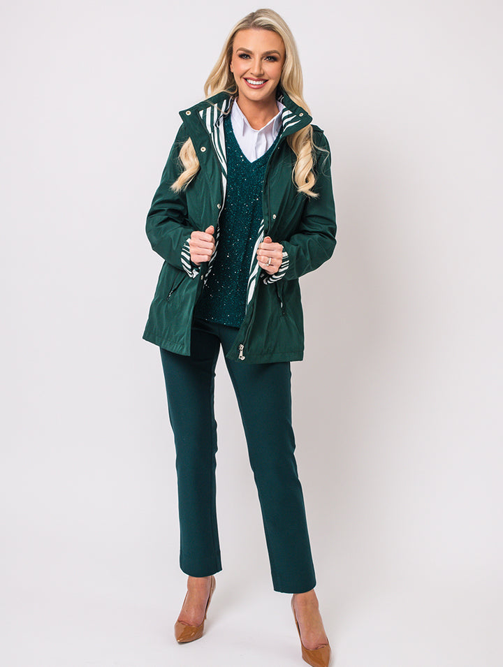 Detachable Hood Jacket - Pine