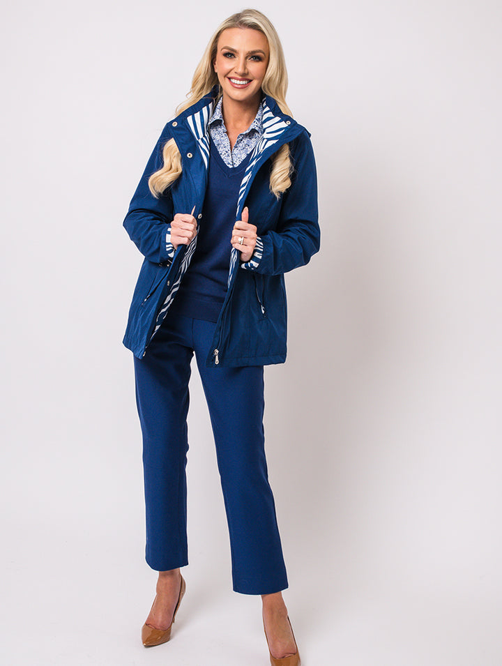 Detachable Hood Jacket - Royal