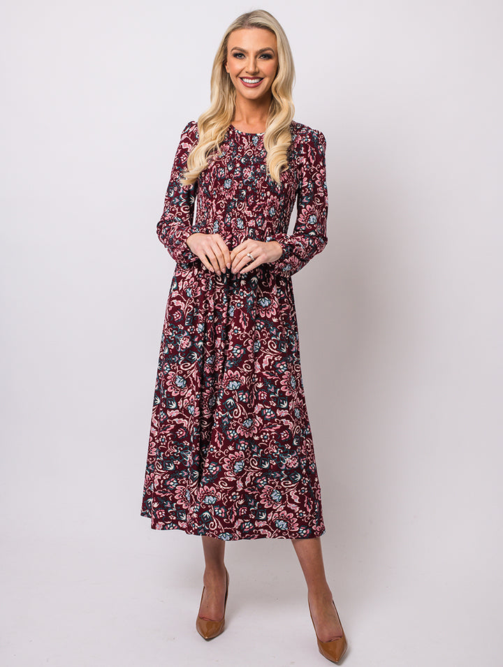 Print Dress - Berry