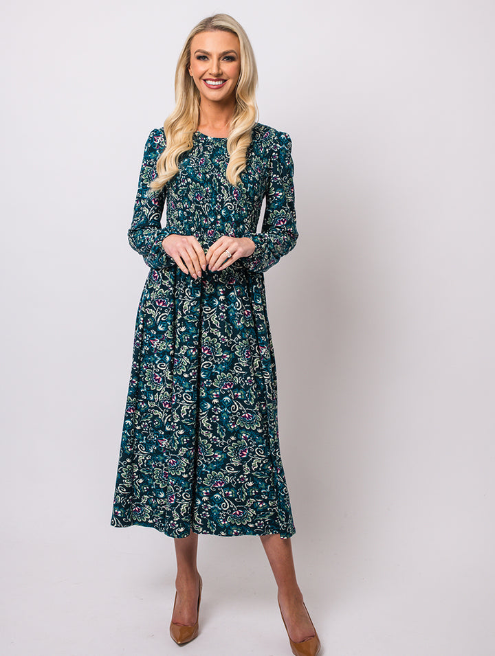 Print Dress - Pine