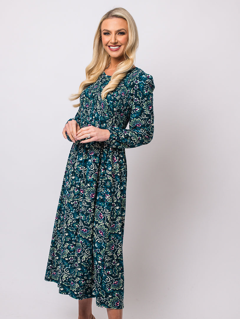 Print Dress - Pine