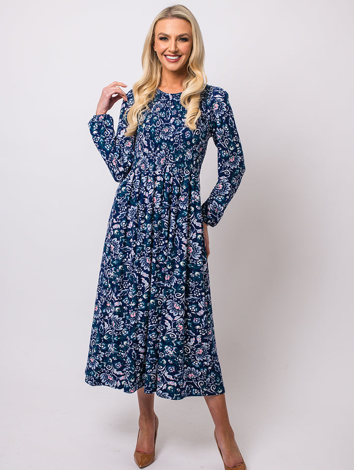 Print Dress - Royal