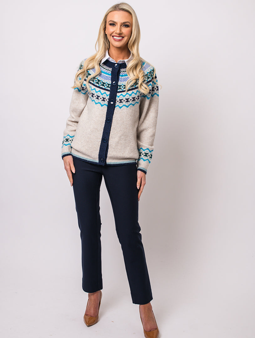 Luxury Cardigan - Beige Multi