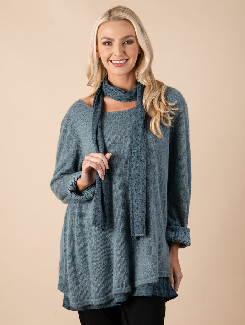 Scarf Top - Teal