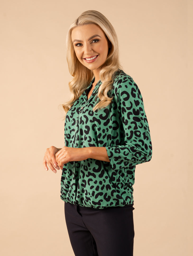 Button Top - Jade