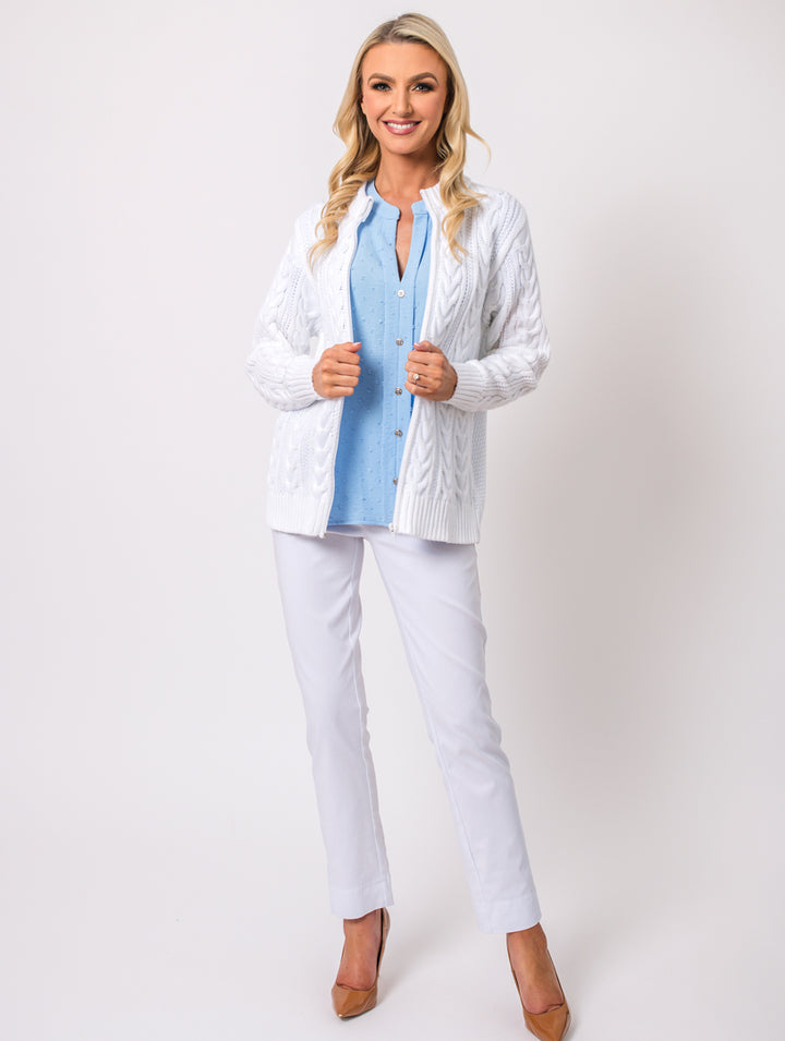 Frill Sleeve Top - Blue