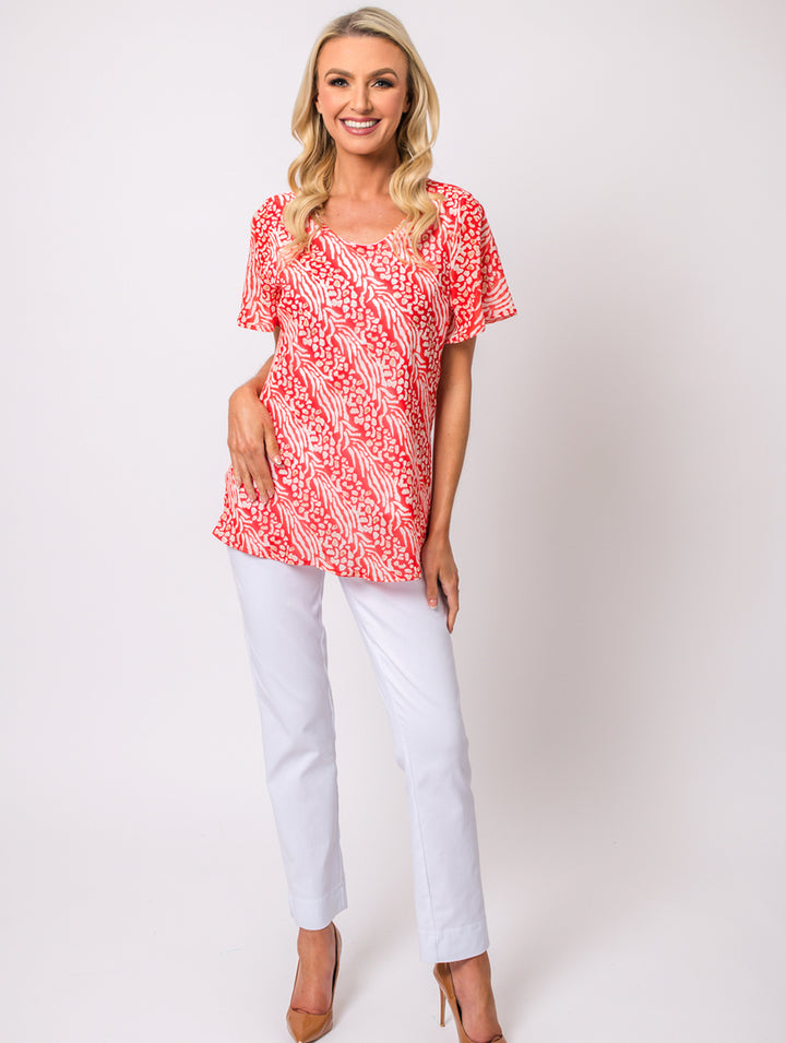 Chiffon Top - Red