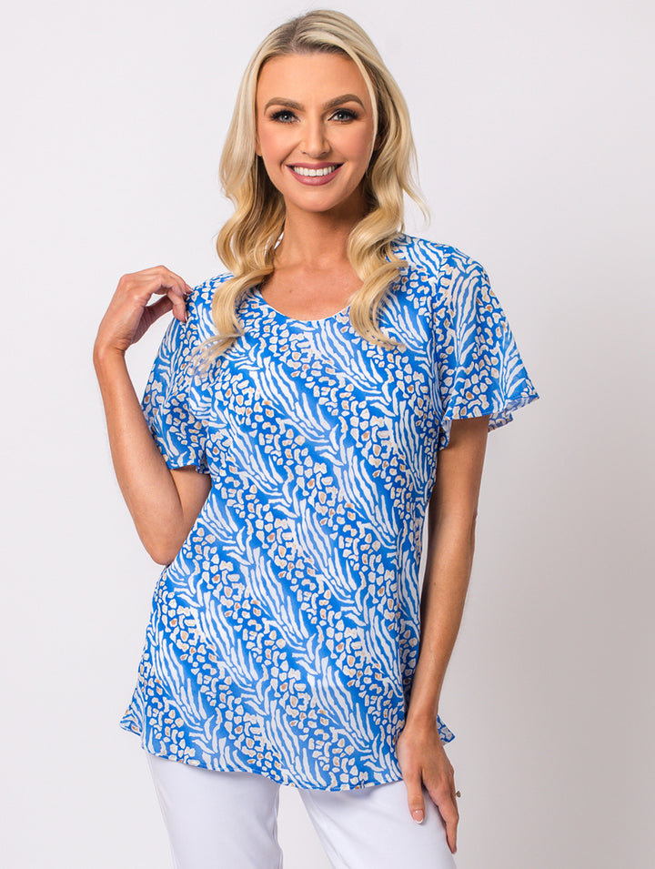 Chiffon Top - Royal