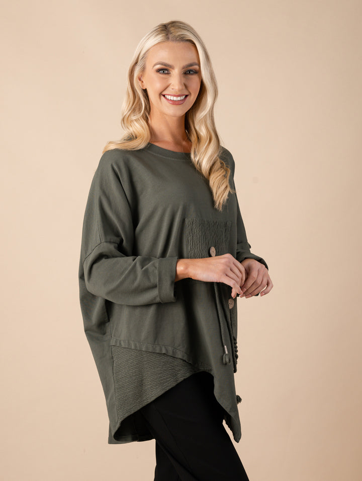 Tie Top - Khaki