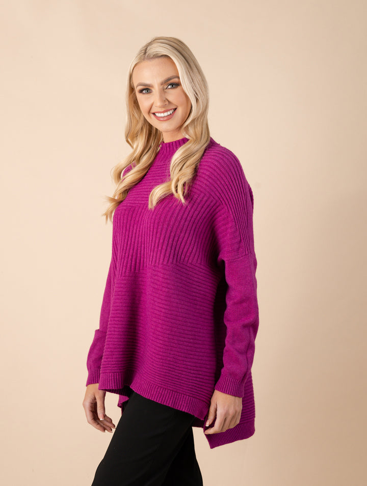 Rib Jumper - Cerise