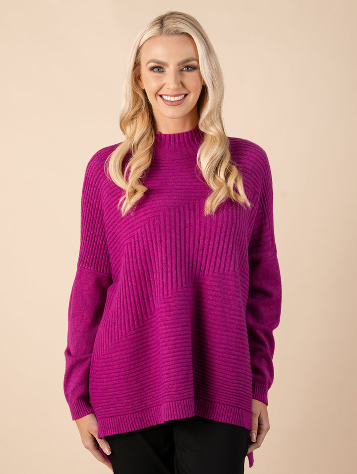Rib Jumper - Cerise