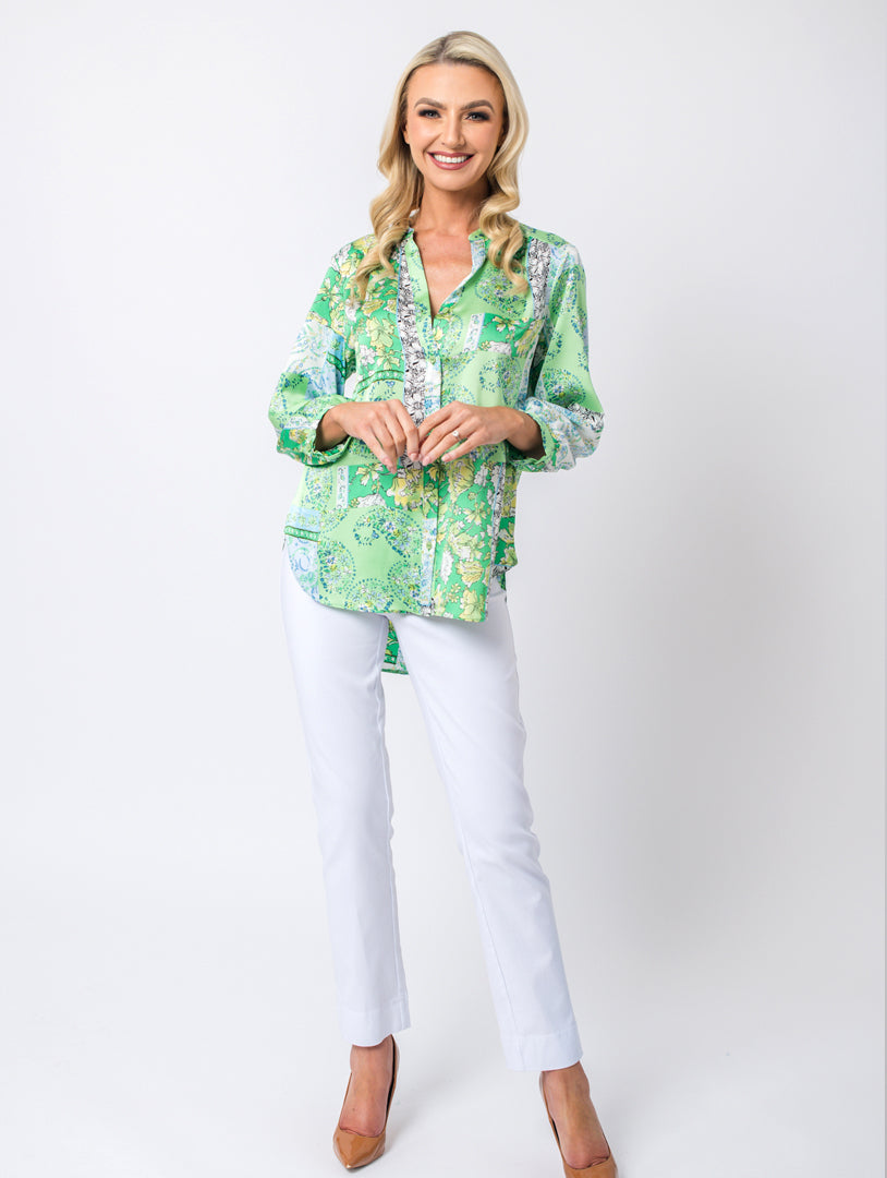 Print Blouse - Jade Multi