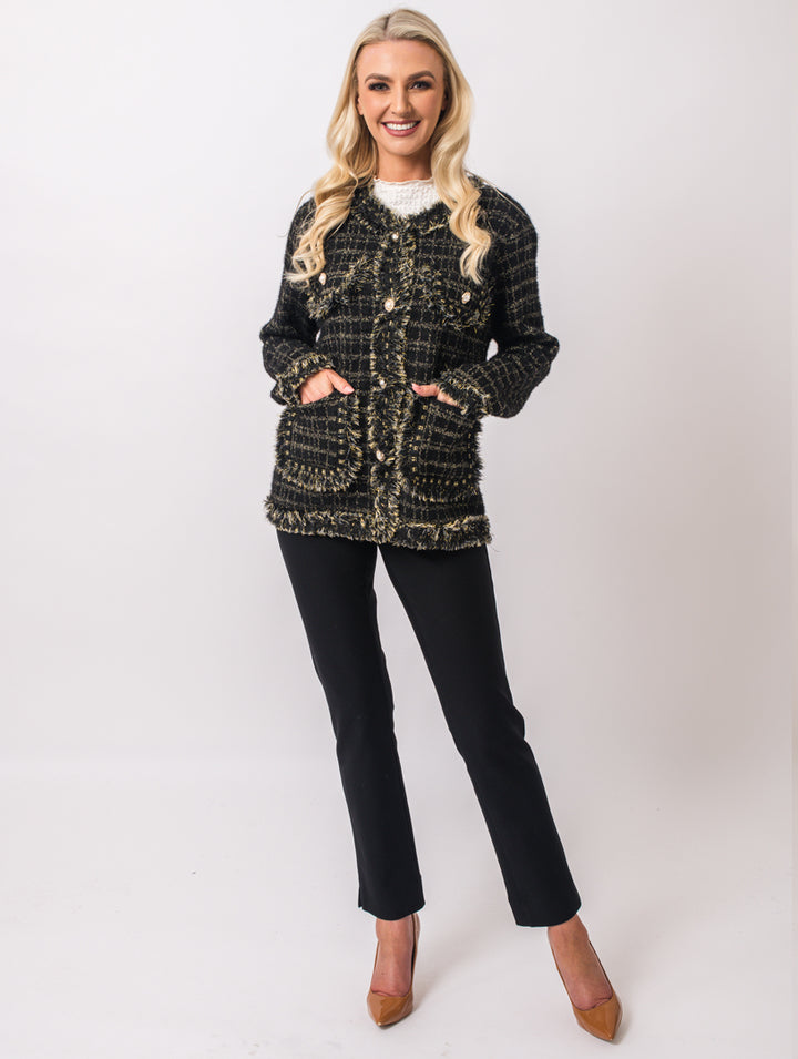 Pearl Glitter Jacket - Black